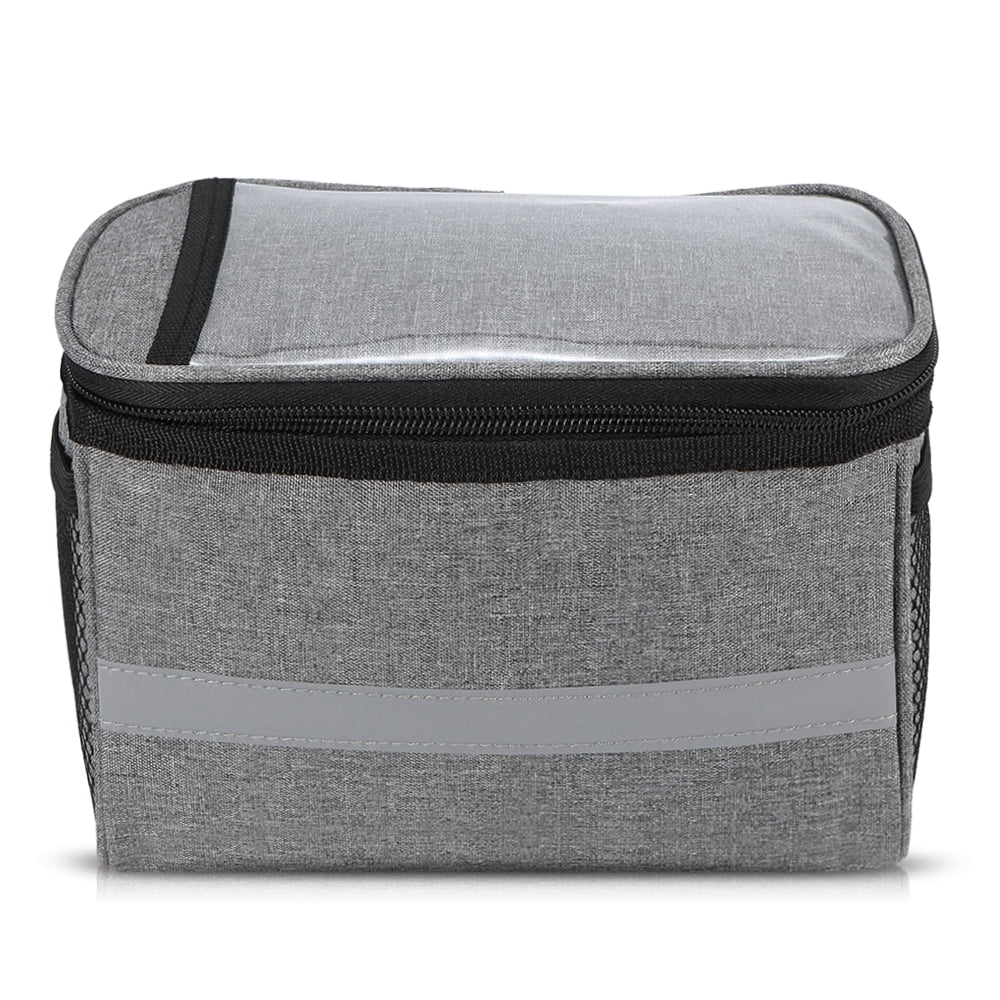 Grey Polyester Insulated Bike Handlebar Bag R76273