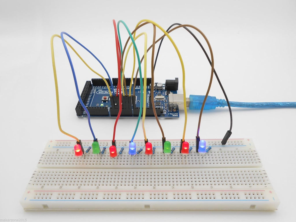 Mega2560 Electronic Projects Starter Kit with LCD1602, Servo, Stepper Motor, Sensors, Breadboard, Jumper Wire, Resistor, Capacitor, Transistor L80558