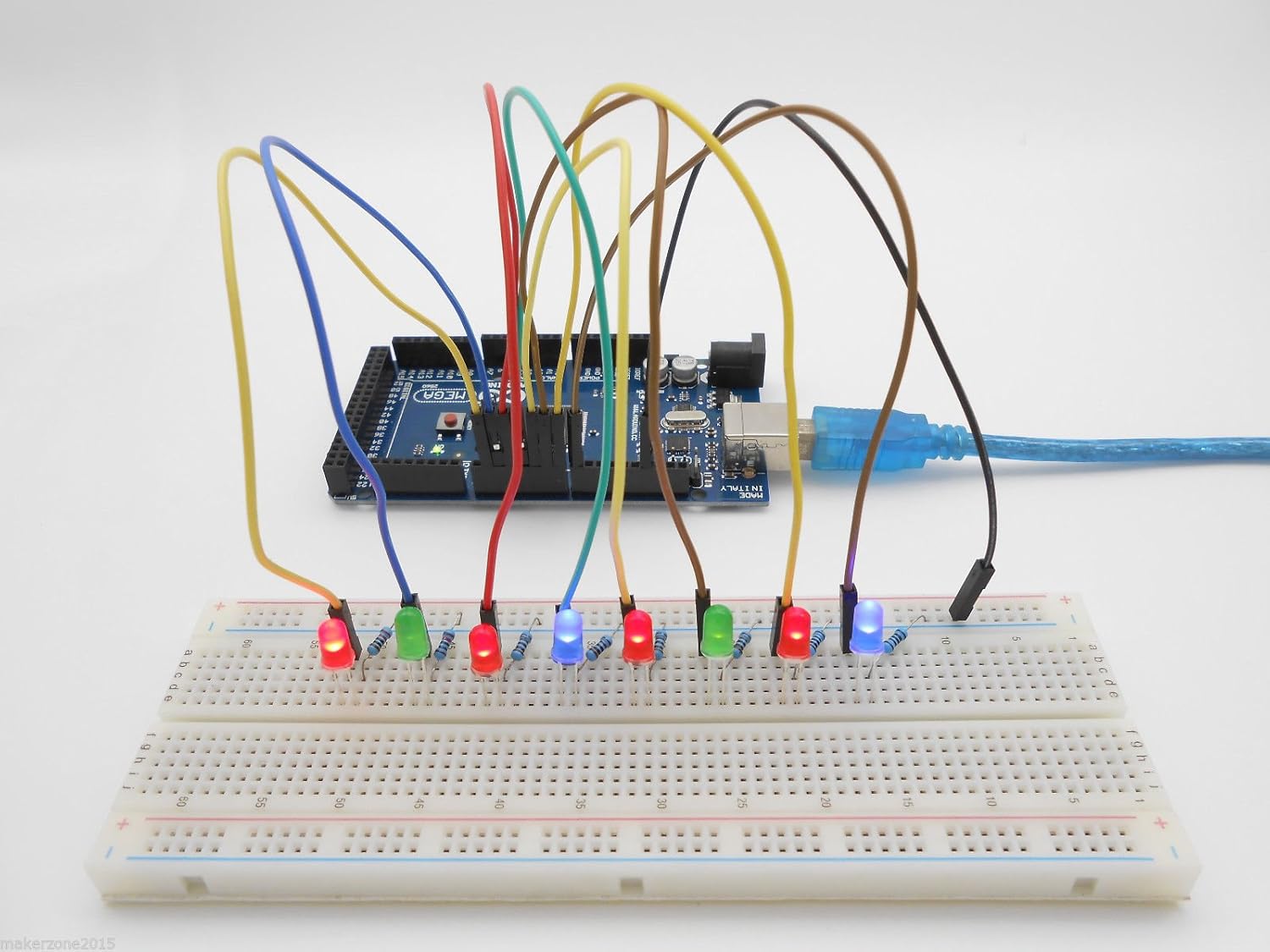 Mega2560 Electronic Projects Starter Kit with LCD1602, Servo, Stepper Motor, Sensors, Breadboard, Jumper Wire, Resistor, Capacitor, Transistor L80558