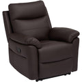 Brown Faux Leather Manual Recliner Chair T7445