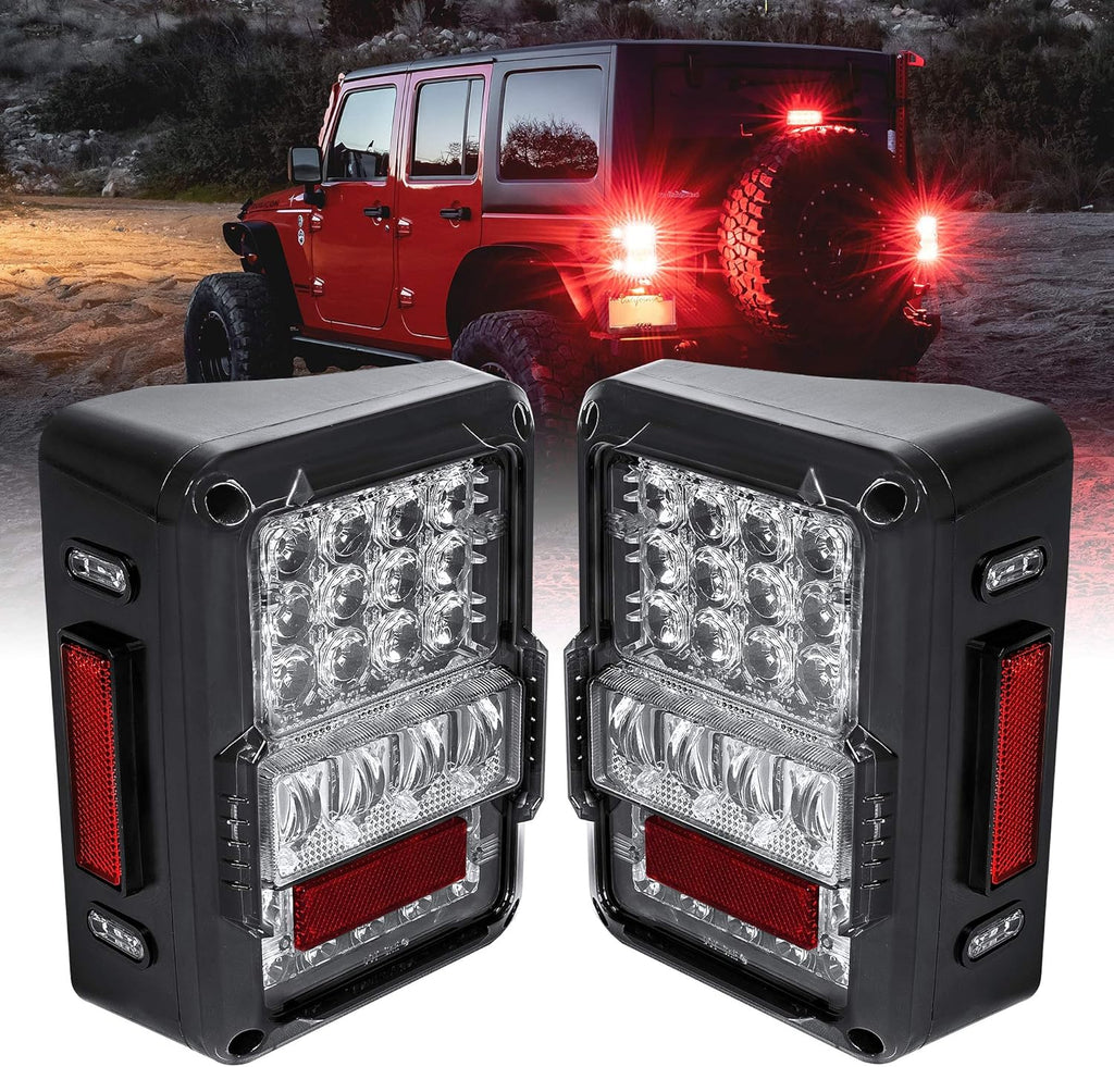 Smoked-Lens LED Tail Light for Jeep Wrangler JL X282