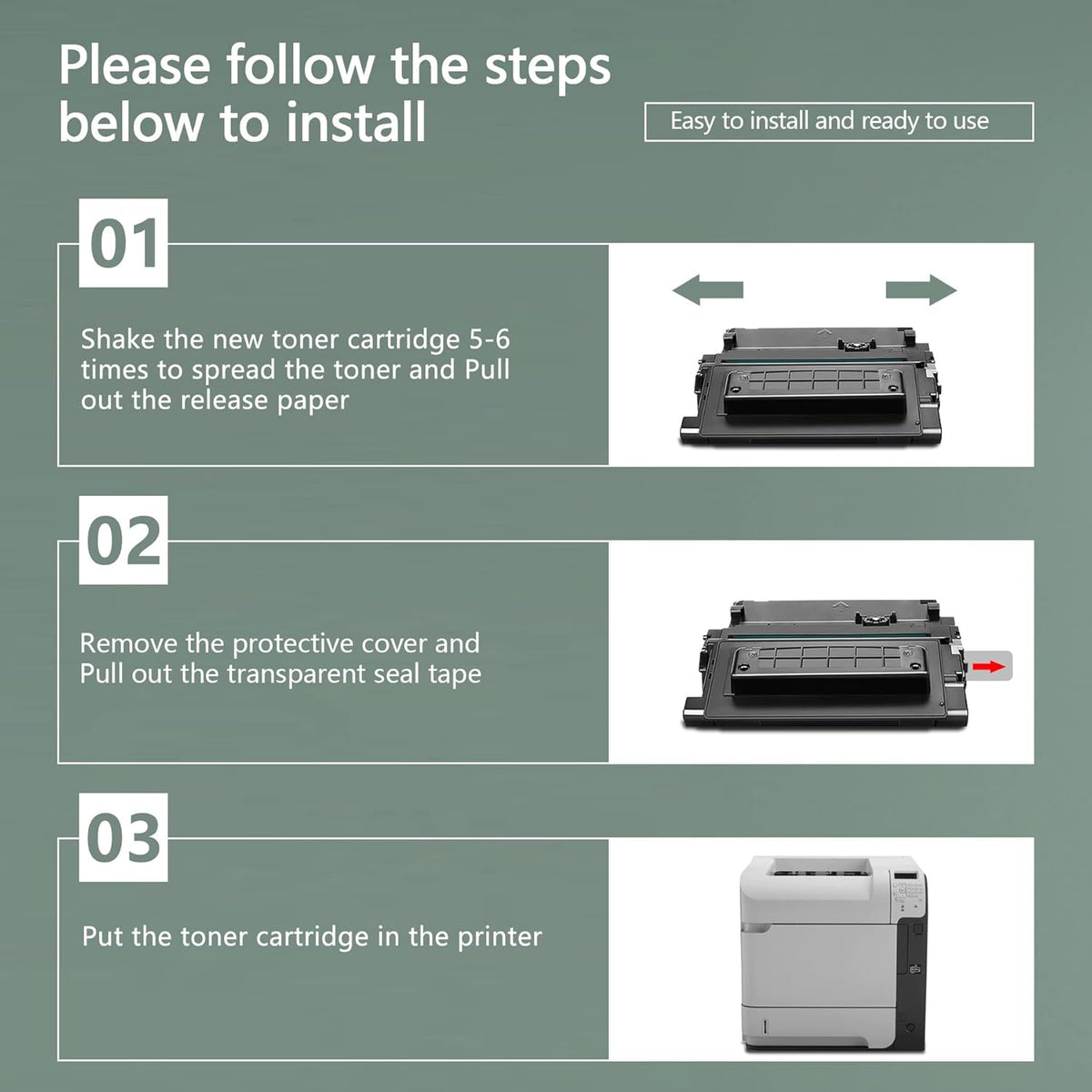 90A CE390A Black Toner Cartridge P541306
