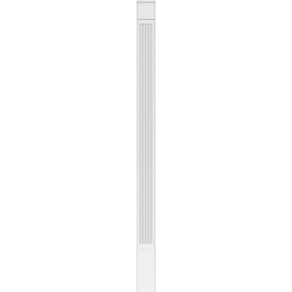 Fluted PVC Pilaster with Decorative Capital & Base (Pair) P534143