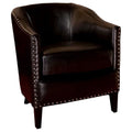 Black Leather Club Chair J536
