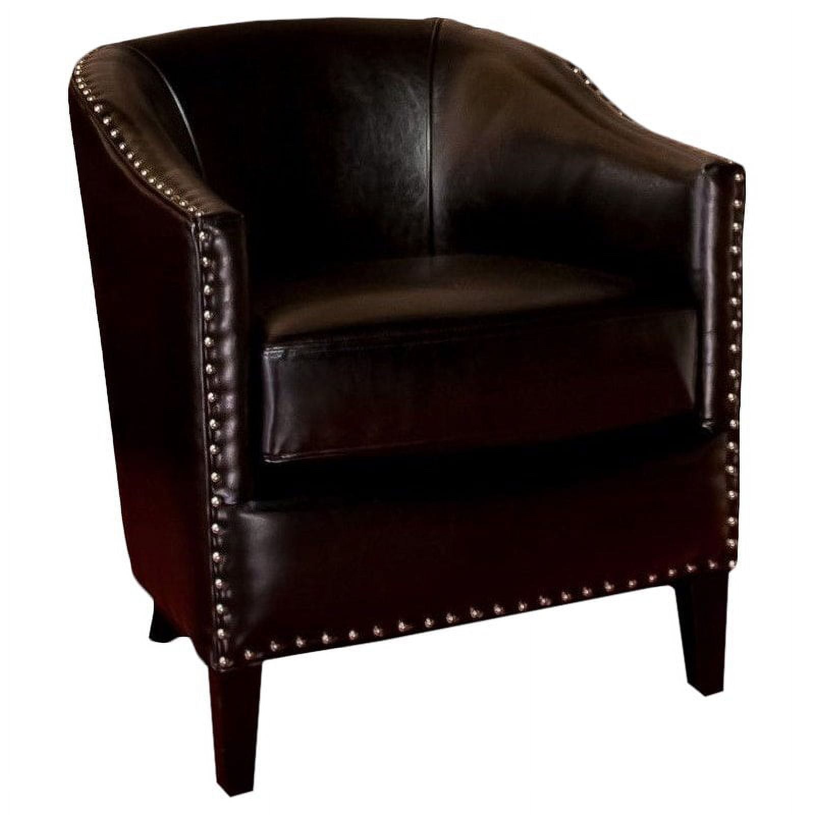 Black Leather Club Chair J536