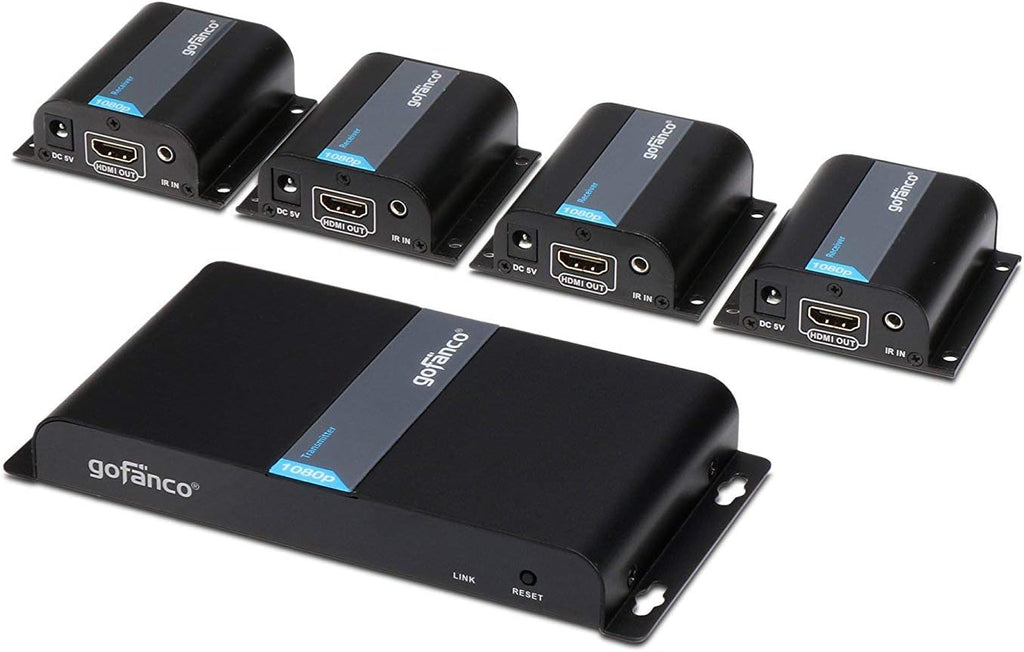 1080p 1x8 8 Port HDMI Extender Splitter Over CAT6/CAT6a/CAT7 Ethernet Cable with HDMI Loopout & IR Extension E680