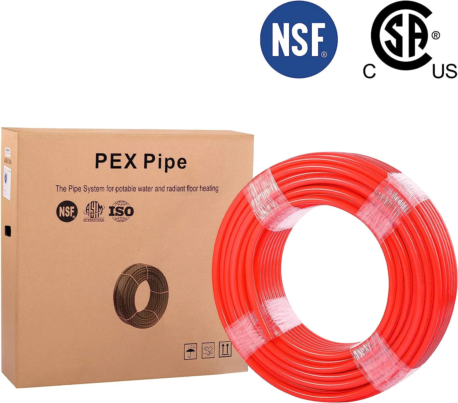 Red 1/2 Inch 200 Ft Pex-b Pipe with Pipe Cutter S680974