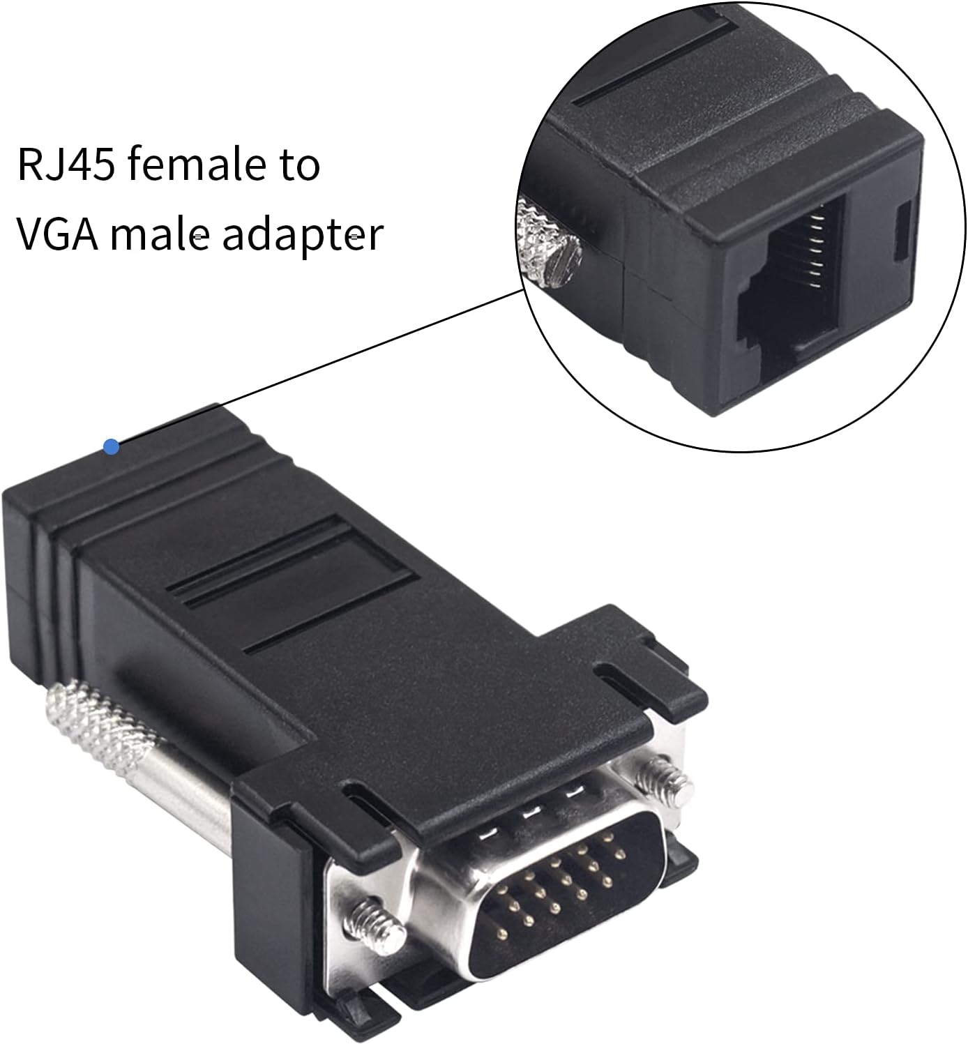 VGA Extender Over Ethernet Adapter, 4pcs VGA to RJ45 Adapter P13573
