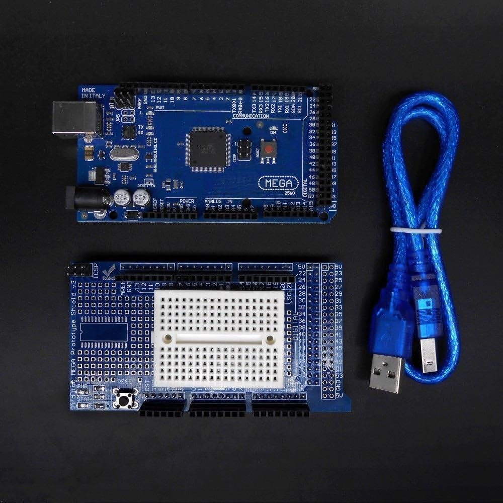 Mega2560 Electronic Projects Starter Kit with LCD1602, Servo, Stepper Motor, Sensors, Breadboard, Jumper Wire, Resistor, Capacitor, Transistor L80558