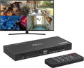 HDMI Multiviewer Switch 4x1, Quad Multi-Viewer Seamless Switcher 4 in 1 Out with Loop, Audio Extractor to Stereo, 1080p, 5 Viewing Modes U6242