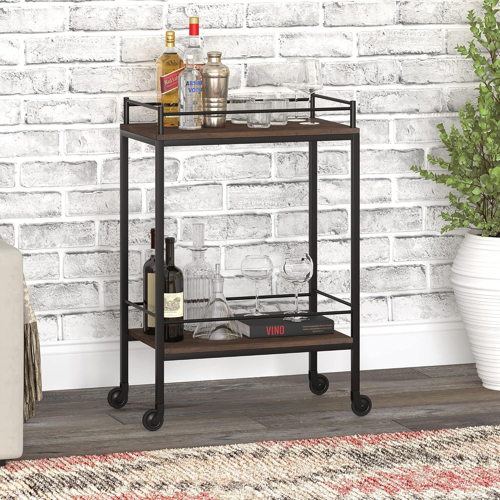 Rectangular Bar Cart in Alder Brown R95220