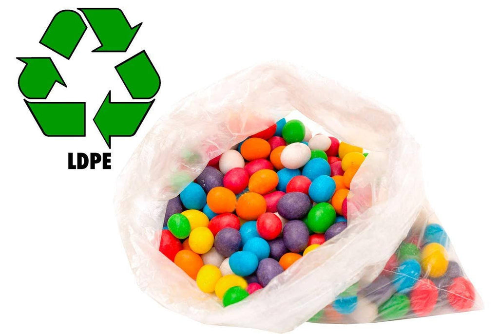 1000 Pack Clear Open Top Flat Poly Bags 2 Mil C475424