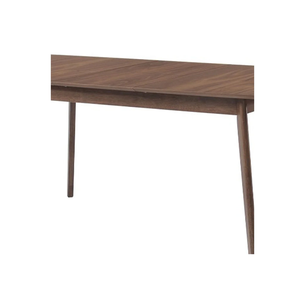 Walnut Brown Rectangular Wooden Dining Table with Round Corners P20975
