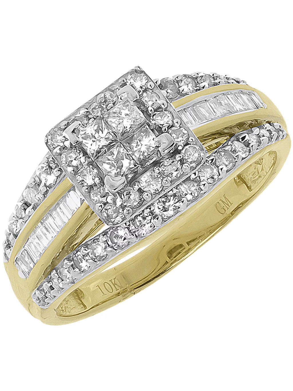 10k Yellow Gold Princess Diamond Engagement Ring O28213