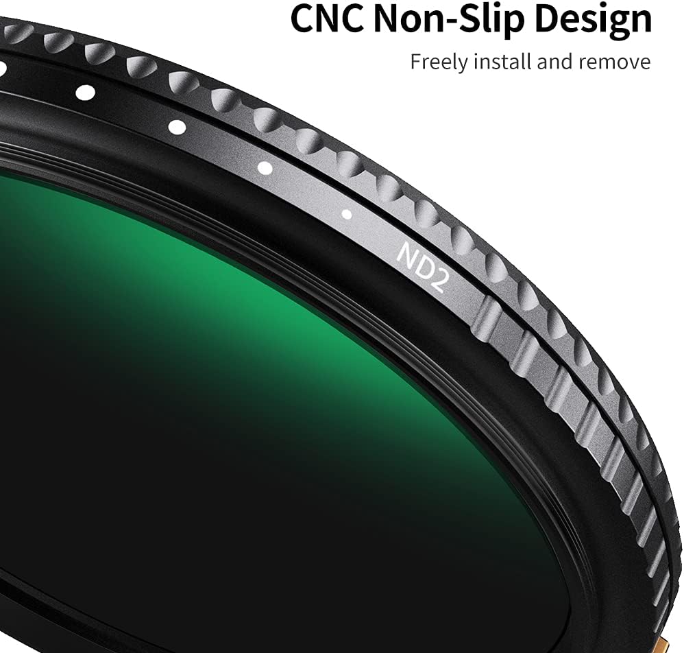 55mm Variable ND Filter ND2-ND400 with Multi-Layer Coatings AGC Glass Neutral Density Filter Pack of 2 H664