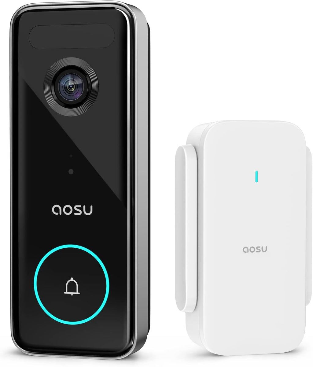 Wireless 5MP Ultra HD Video Doorbell with Homebase O226941