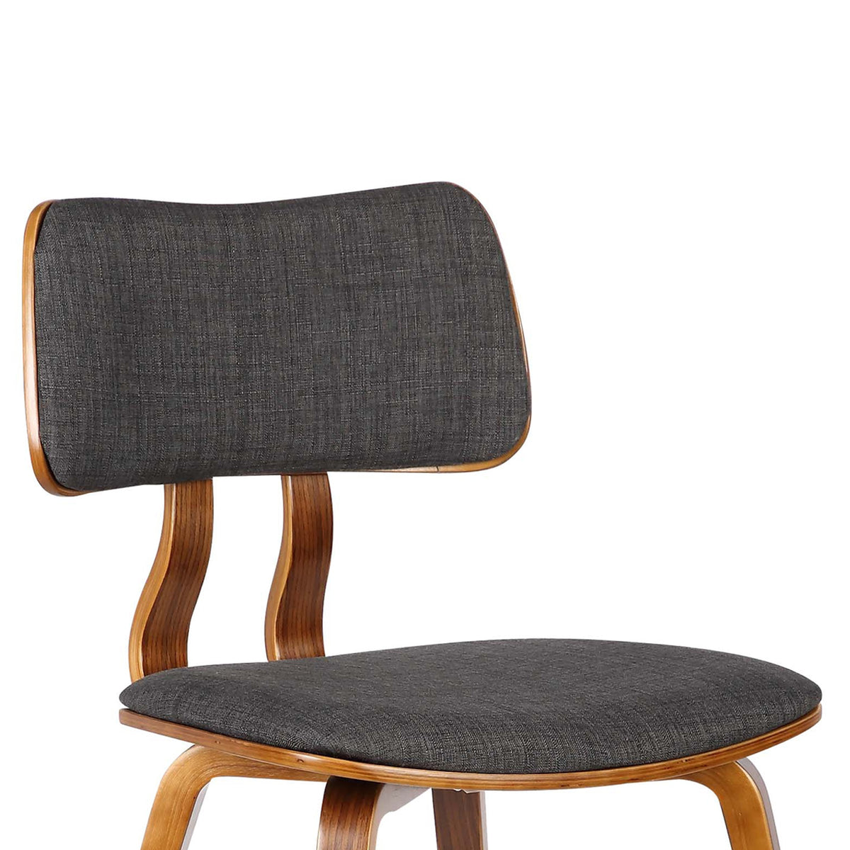 Walnut Wood and Charcoal Fabric Dining Chair S475