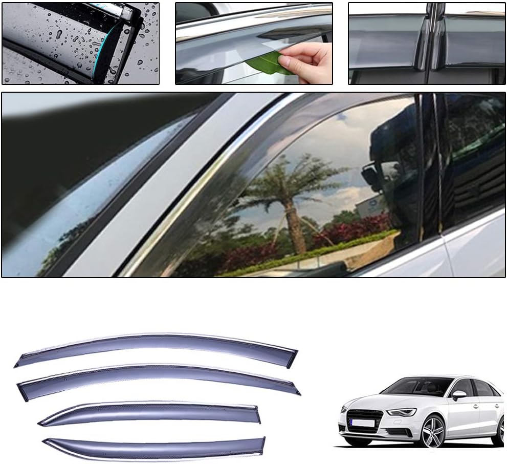 Smoke Side Window Deflectors for Audi A3 Sedan U887