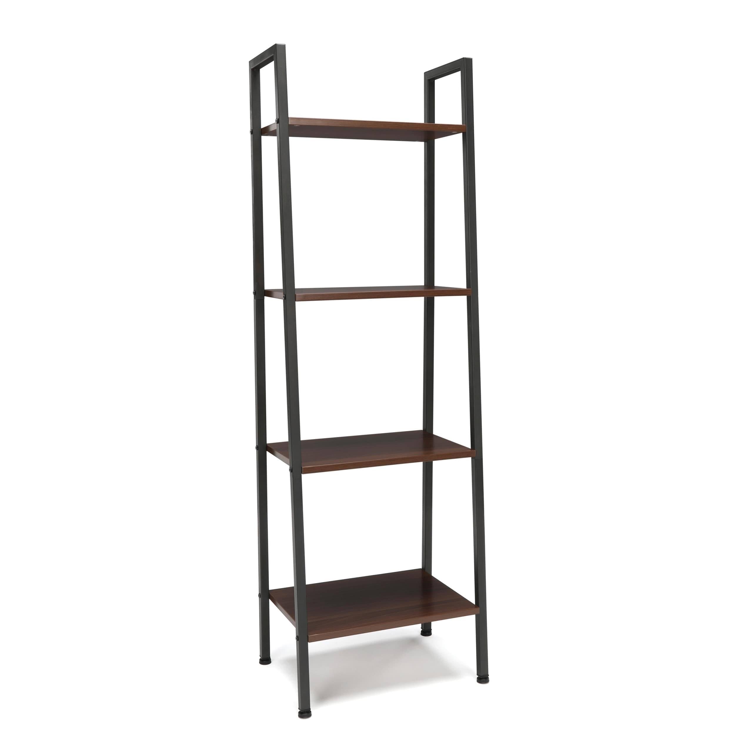 Brown 4 Shelf Ladder Bookcase M914420