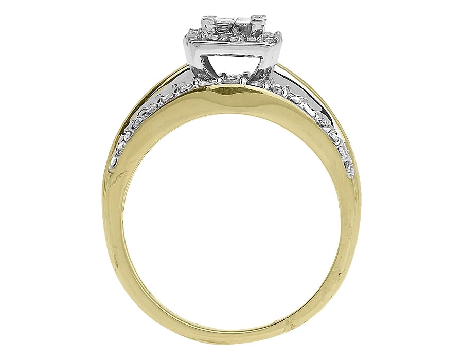 10k Yellow Gold Princess Diamond Engagement Ring O28213