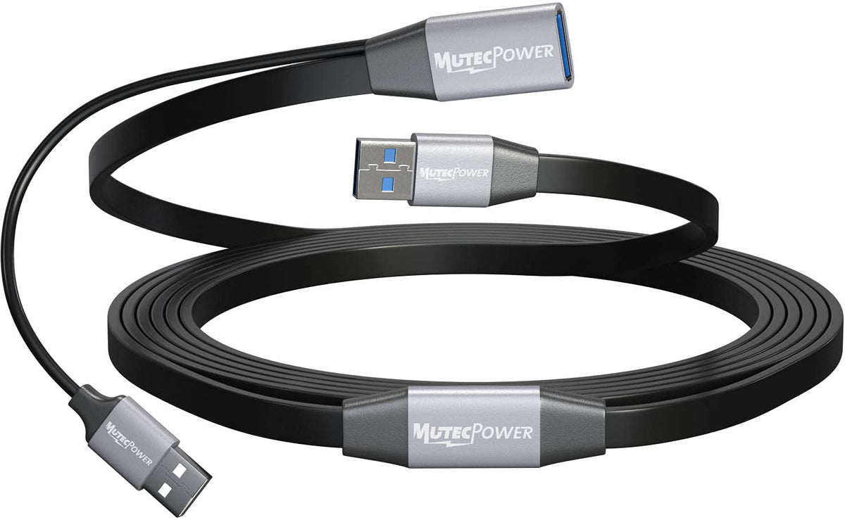 Black 50 Feet Active USB 3.0 Male to Female Extension Cable with 2 Boosters C979519