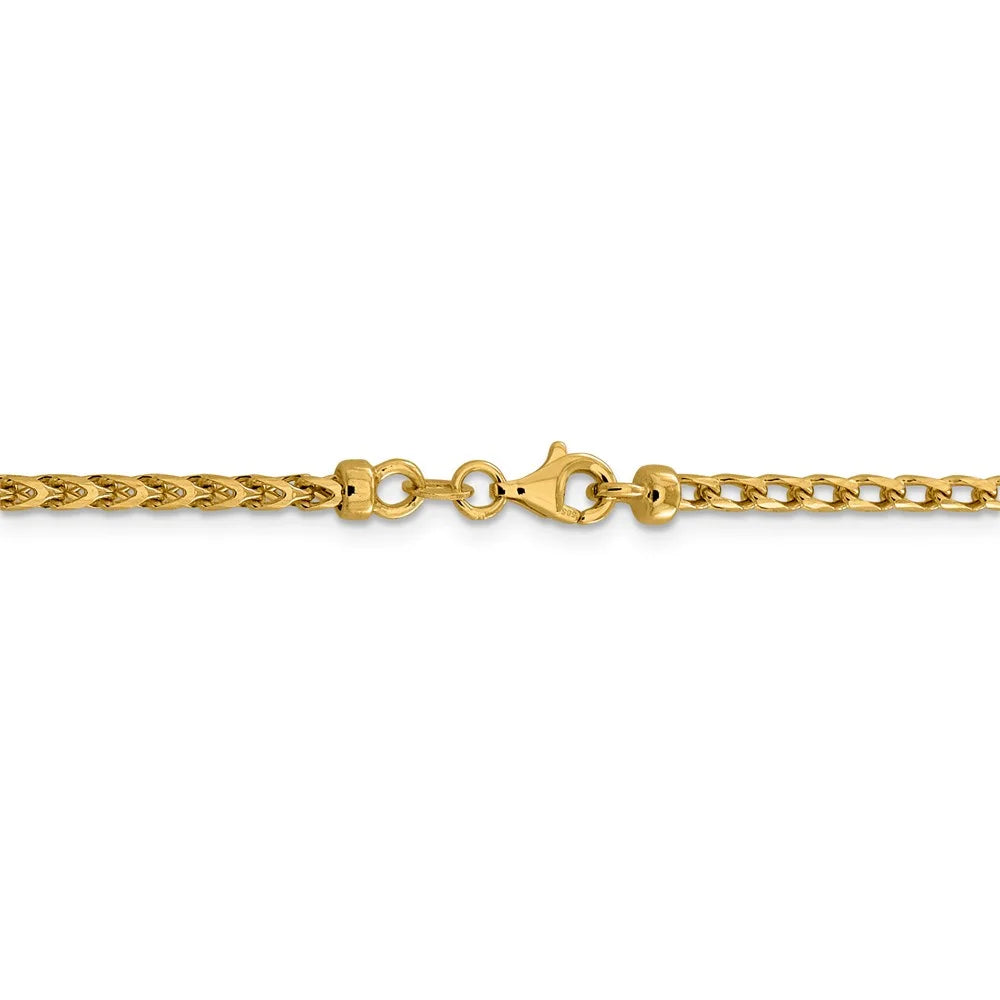 14kt Yellow Gold Diamond Cut Open Franco Chain 24 inch M16588