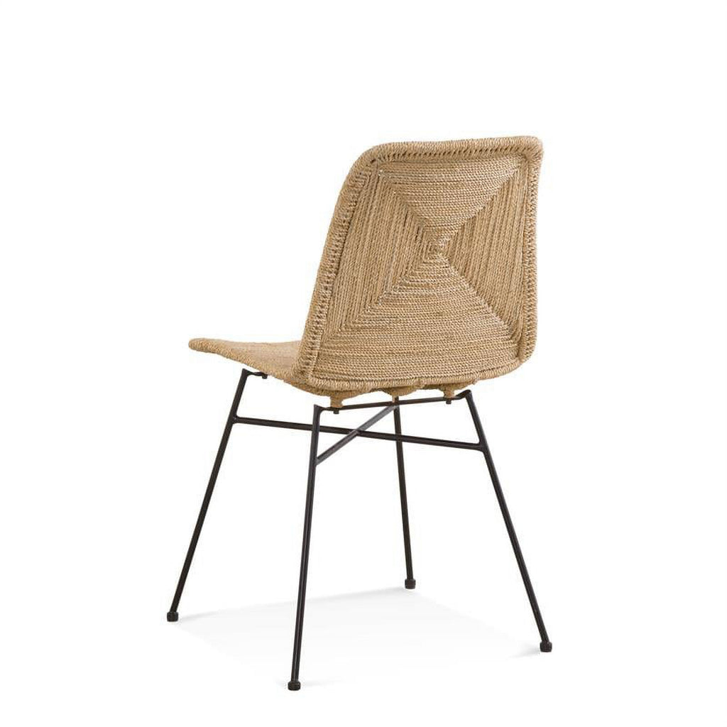 Tan Seagrass and Metal Chair S59443
