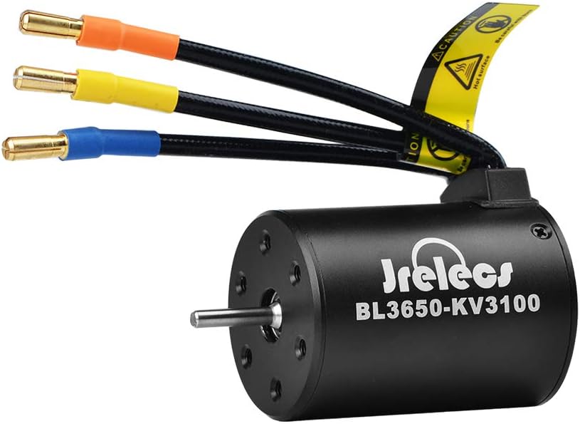Waterproof 3650 3100KV Sensorless Brushless Motor with 60A Brushless ESC for 1/10 RC Car Truck, Pack of 2 A956