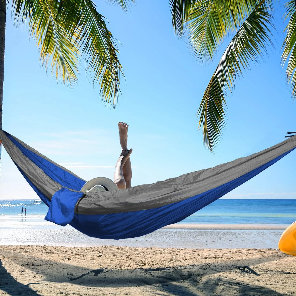 Lightweight Nylon Parachute Camping Hammock with Tree Strap and Carabiner F82723