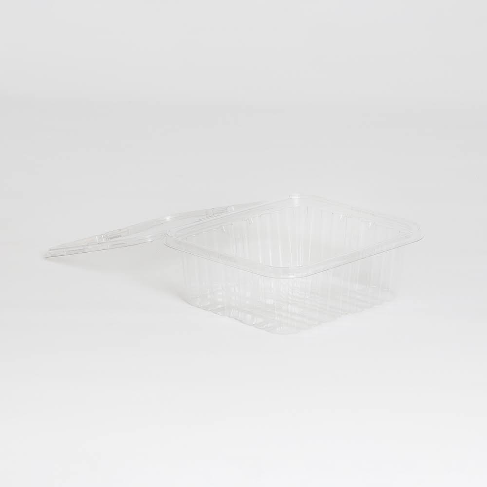 64 oz Clear Polyethylene Square Food Container, 150/Case E447370