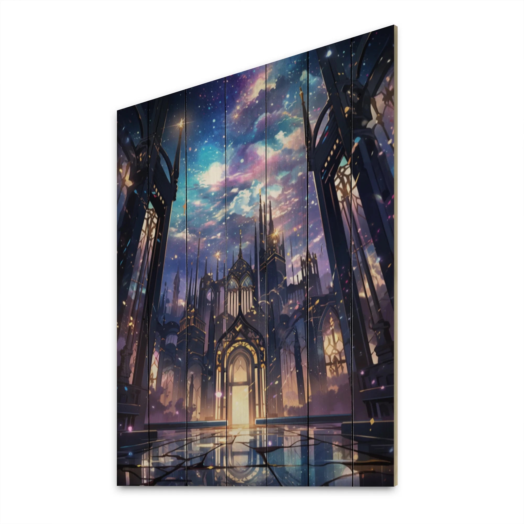 Natural Pine Wood Castles Print Q68023