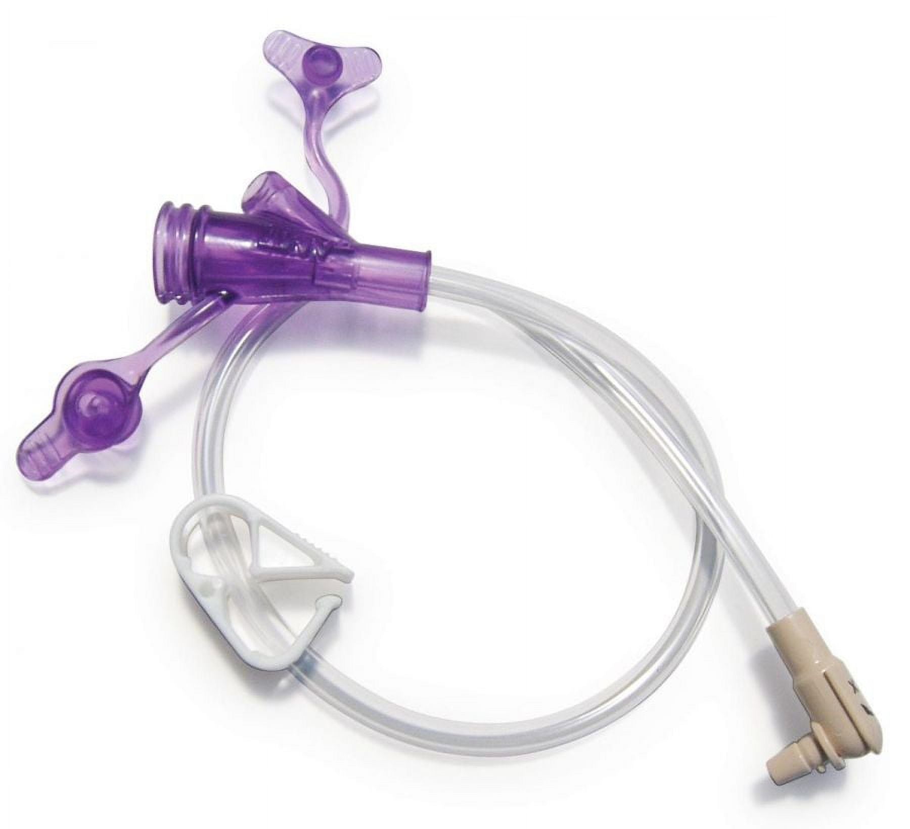 Purple Right Angle Connector with Y-Port Adapter, 24 Inch, 1 Count F376950