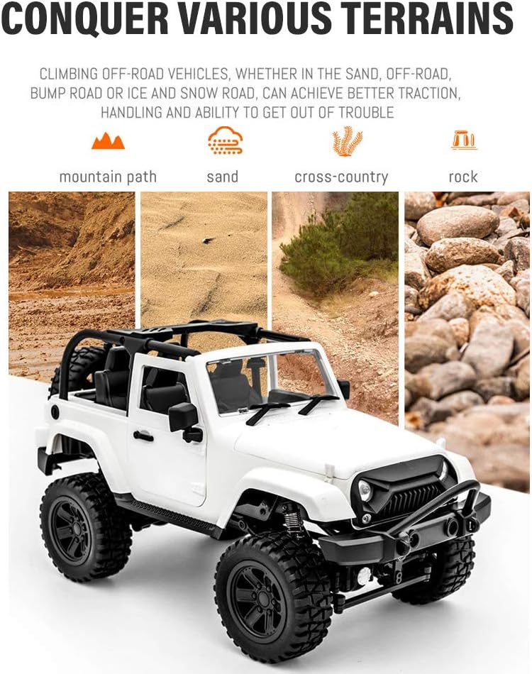 White Hardtop 4WD 30km/h RC Car, Pack of 2 Z7591