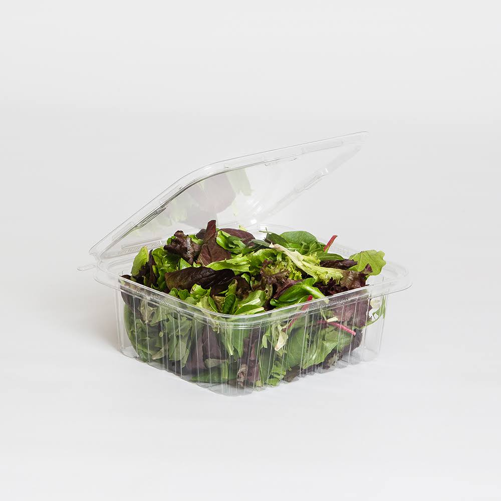 64 oz Clear Polyethylene Square Food Container, 150/Case E447370