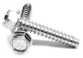 1/4-14 x 1 1/4 Sheet Metal Screw Hex Washer Head Type B Low Carbon Steel Zinc Plated Pk 1000 F9603