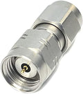 Precision 1.85 mm Male to SMA Male Microwave Adapter, DC to 26.5 GHz, 50 Ohm, Stainless Steel Body A586
