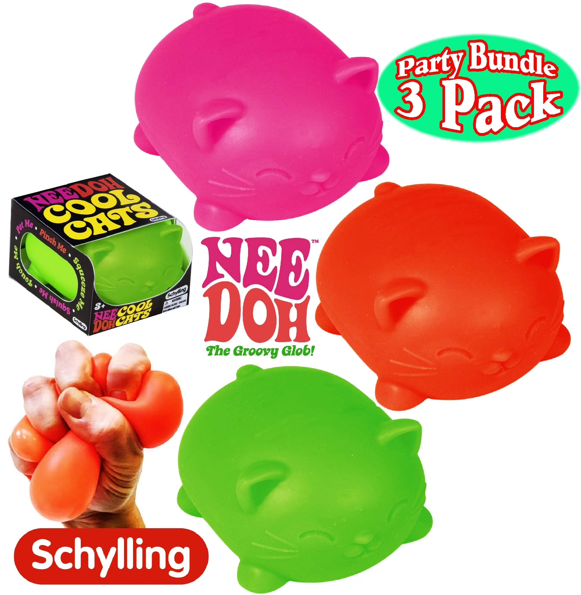 3 Pack Squishy Stress Balls Gift Set F3040
