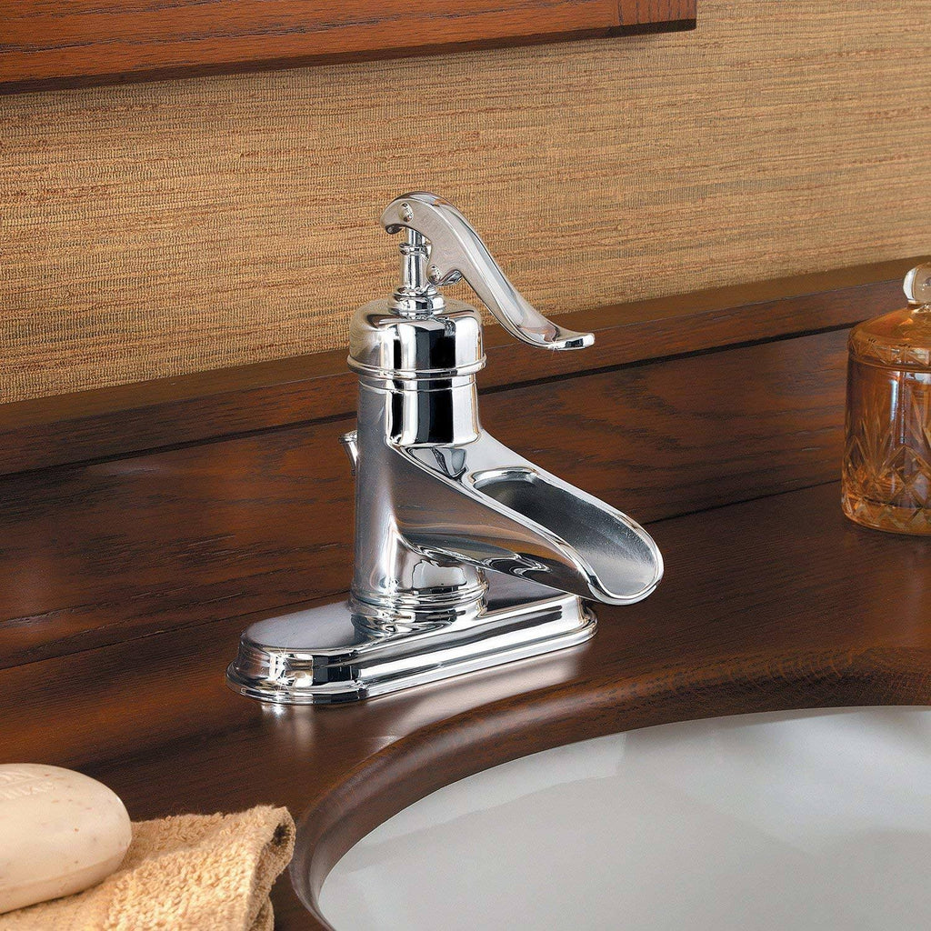 Polished Chrome Single-Handle Bathroom Faucet R517