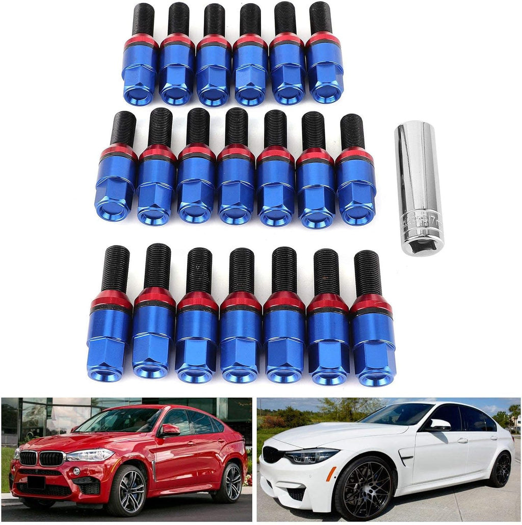 M14x1.25 Blue Tuner Style Wheel Lug Bolts Z520790