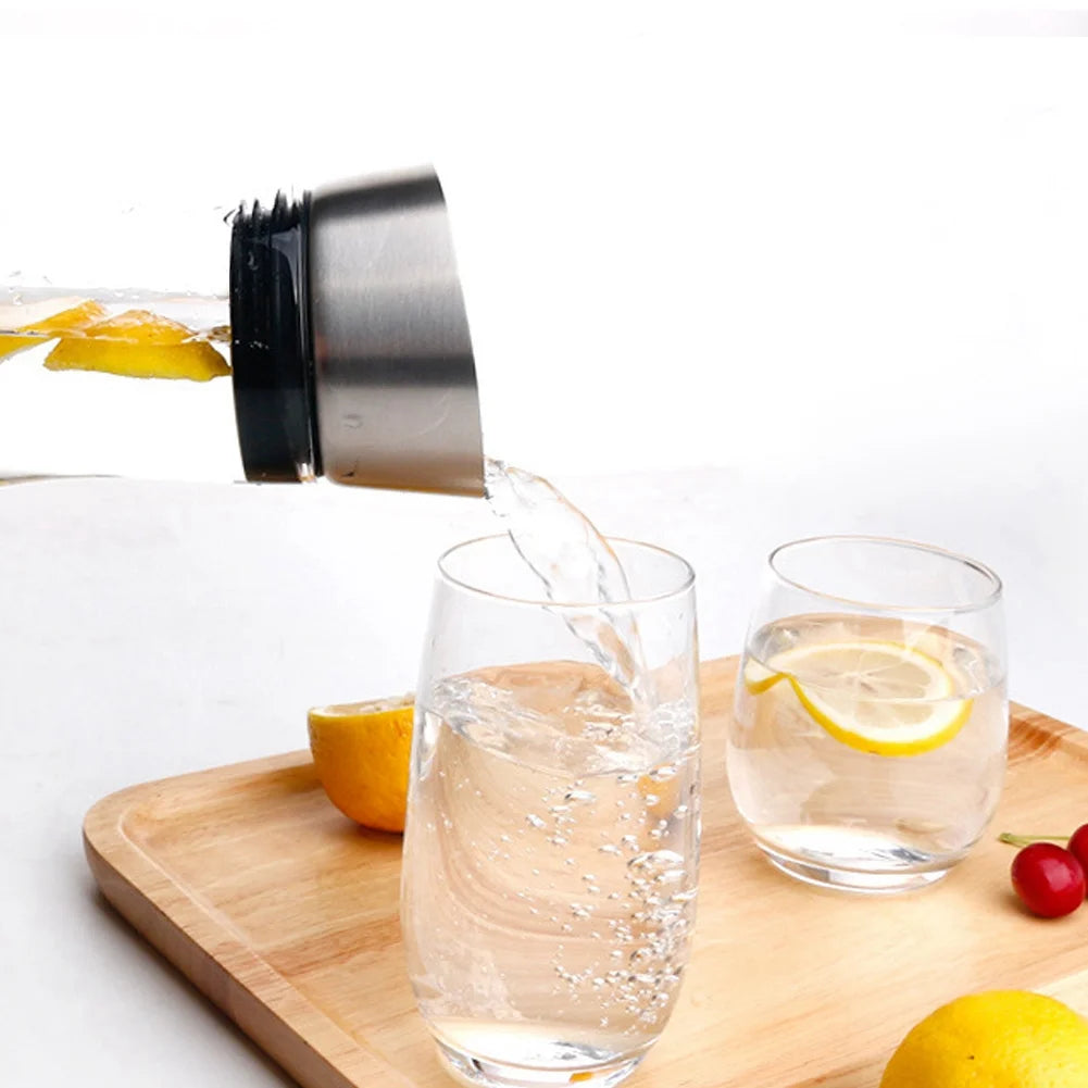 1.2L Acrylic Transparent Juice Bottle with Lid B988360