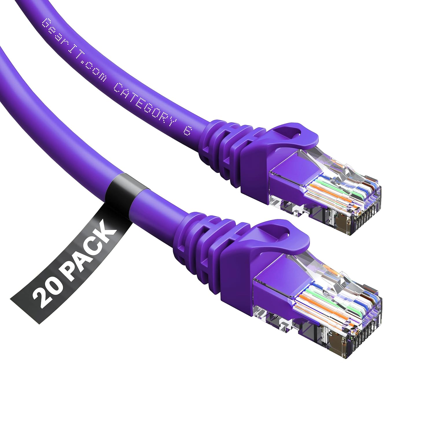 Purple Cat6 Ethernet Patch Cable 50-Pack 3ft P8691