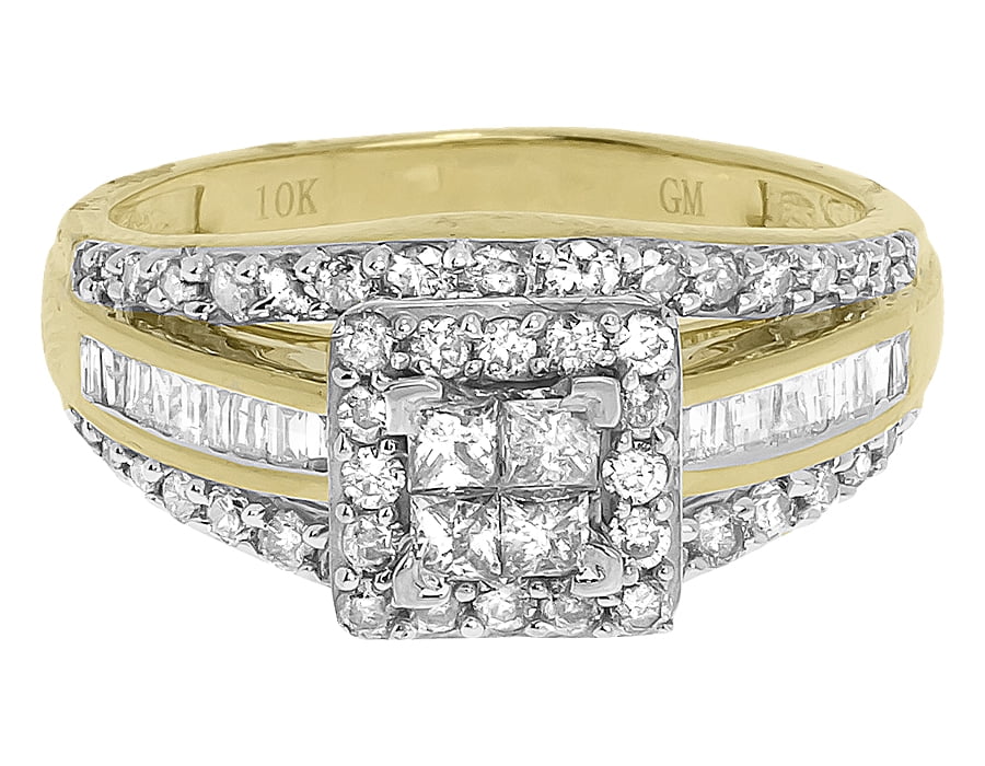 10k Yellow Gold Princess Diamond Engagement Ring O28213