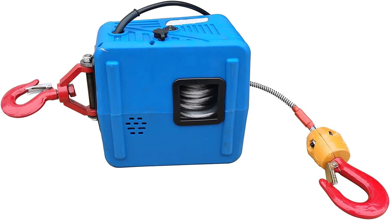 Electric Hoist Crane 992 Lb Capacity 25 Ft Wire Cable 110V Overhead Lift E35929