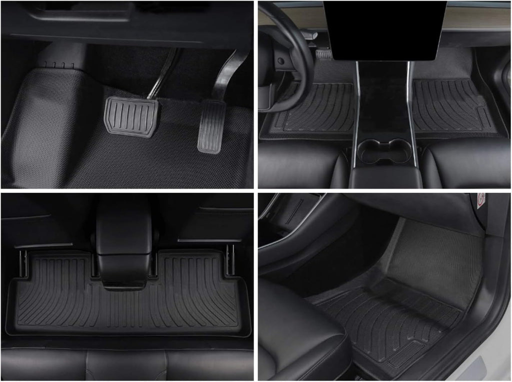 TPE Floor Mats and Rear Trunk Cargo Tray Set of 6 T8634
