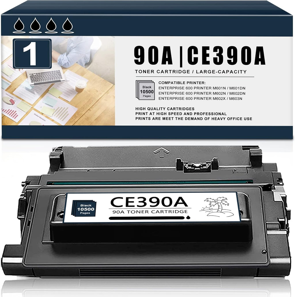 90A CE390A Black Toner Cartridge P541306