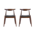 Charcoal Fabric Upholstered Dining Chairs, Set of 2 N854