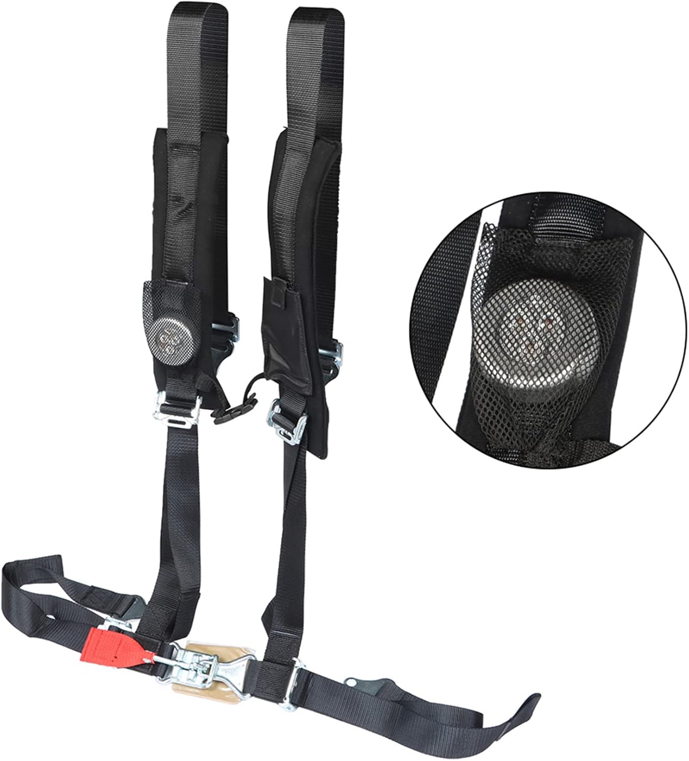 4 Pack Black 4 Point Harness 2 Straps Y639