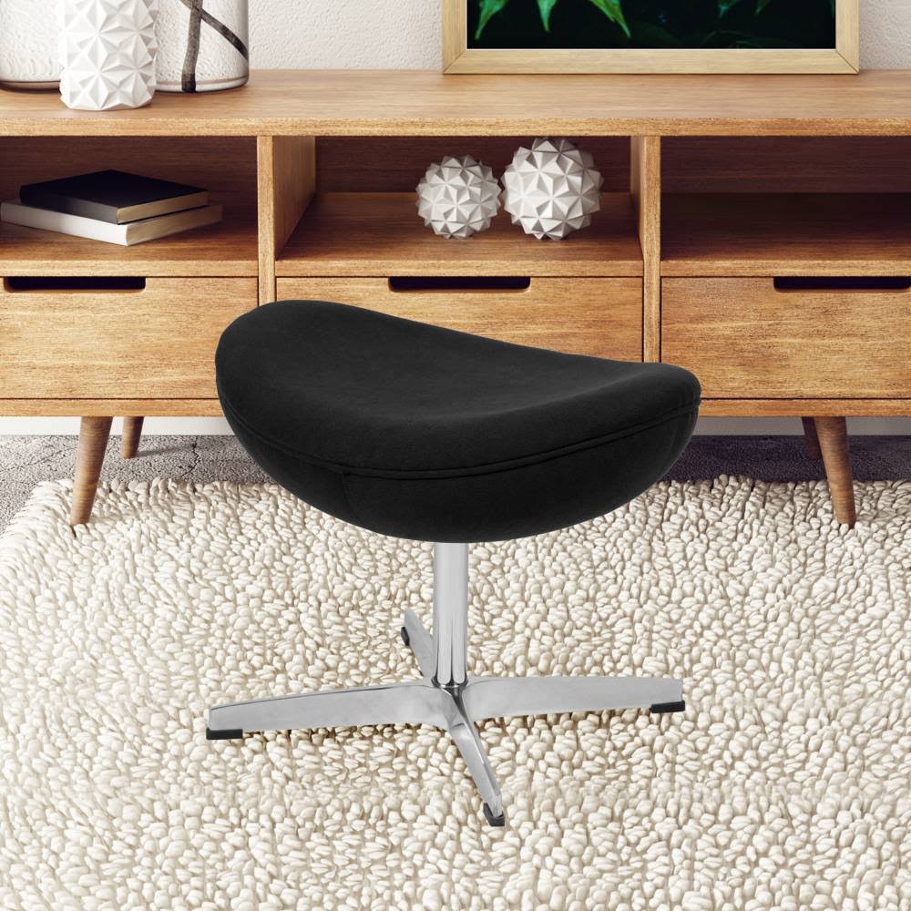 Gray LeatherSoft Saddle Wing Ottoman T494114