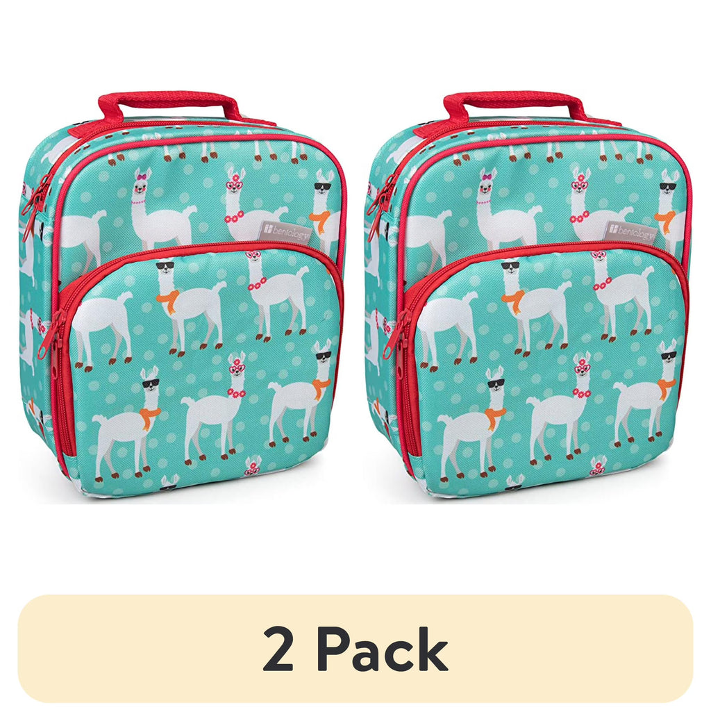 (2 pack) Insulated Lunch Box Tote with Snack Pocket and Water Bottle Holder P82879
