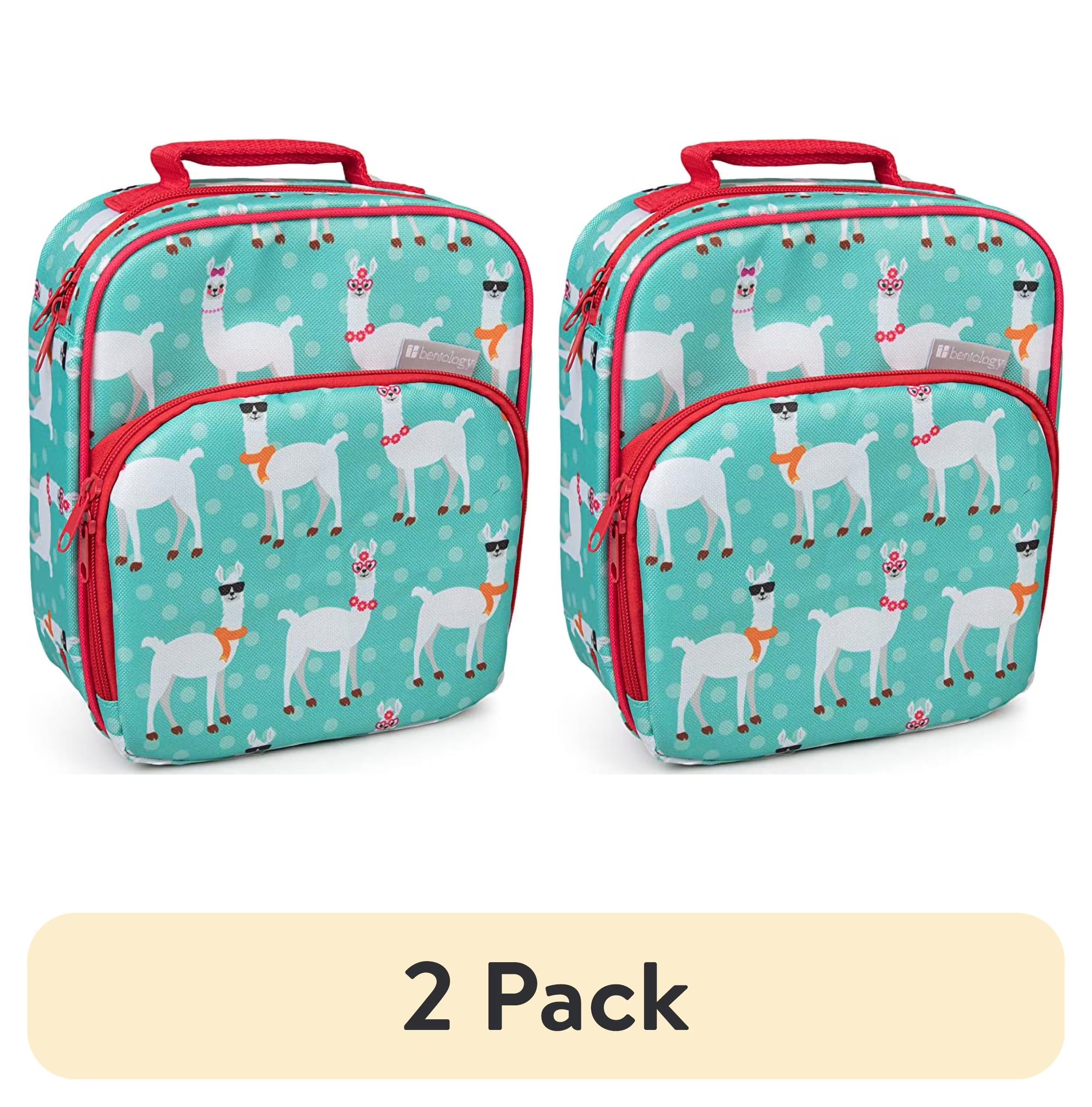 (2 pack) Insulated Lunch Box Tote with Snack Pocket and Water Bottle Holder P82879